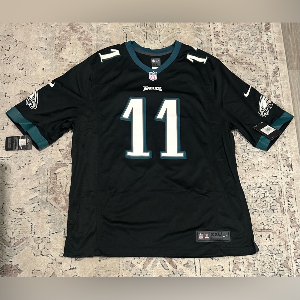 Nike Authentic On Field Philadelphia Eagles AJ Brown Black Jersey Men’s Sz XXL - Picture 2 of 7